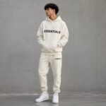 Essentials Off-White Tracksuit Hoodie and Jogger Set for Men & Women