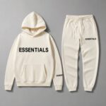 Essentials Off-White Tracksuit Hoodie and Jogger Set for Men & Women