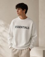 Fear of God Essentials Overlapped White Sweater for Men & Women
